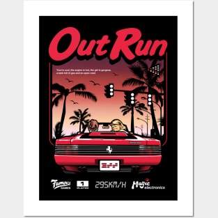 Out Run Retro Vintage Arcade Gaming Posters and Art